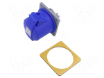 Connector: AC supply 3-phase | socket | female | 32A | 250VAC | IP&S
