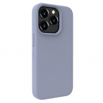 Back panel cover Evelatus Apple iPhone 15 Pro Premium Soft Touch Silicone Case Lavender Gray