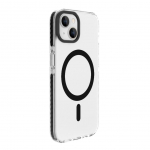 Back panel cover Evelatus Apple iPhone 15 Clear Case PC+TPU With MagSafe Transparent Black