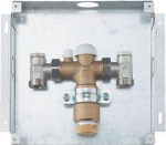 Floor heating control set for flush mounting,