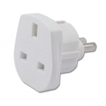 Converter iLike  Power Plug adapter from UK (United Kingdom) 3pin to Euro Socket - UK to EU Adapter White