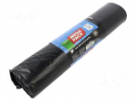 Trash bags | LDPE | black | 120l | 20pcs | Mega Pack