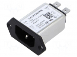 Connector: AC supply | socket | male | 4A | 250VAC | C14 (E) | 5124