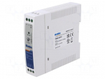 Power supply: switching | for DIN rail | 24W | 24VDC | 1A | 90&divide;264VAC