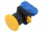 Switch: push-button | 22mm | Stabl.pos: 1 | NO | yellow | none | IP65 | YW