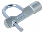 Padlock | shackle | A: 85mm | B: 38mm | C: 7mm | Key code: T9