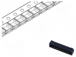 Connector: PCB to PCB | socket | female | PIN: 50 | ERF8 | vertical | 1.4A