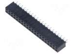 Connector: pin strips | socket | female | PIN: 40 | straight | THT | 2mm