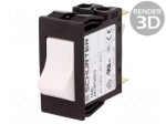 Circuit breaker | Urated: 240VAC | 60VDC | 20A | DPST | Poles: 1 | SNAP-IN