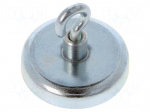 Magnet: permanent | hard ferrite | 100N | 36mm | with hook