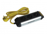 STANLEY - 3 - SOCKET OPEN OUTLETS "CORE" POWER BAR - SCHUKO