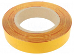 Tape: marking | white-red | L: 50m | W: 50mm | self-adhesive | PVC