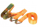 RATCHET TIE-DOWN WITH HOOKS - max. 500 kg - 4.5 m x 25 mm