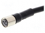 Cable: for sensors/automation | M8 | PIN: 3 | straight | 10m | PUR