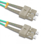 Qoltec Patchcord fiber optic SC/UPC - SC/UPC | Multimode | 50/125 | OM4 | Duplex | 1m