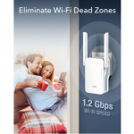 Routers Cudy  RE1200 MeshFlex AC1200 WiFi Mesh Repeater Dual Band AP Mode WPS Signal Light Cudy App White