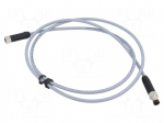 Cable: for sensors/automation | M8 | PIN: 3 | straight | 1m | plug | 60VDC