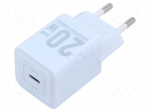 Power supply: switching | mains,plug-in | 5&divide;12VDC | 20W | blue | 3A