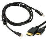 TV, SAT, HDMI, DVI kaablid ja tarvikud // HDMI, DVI, AUDIO &uuml;henduskaablid ja tarvikud // HD21 Kabel hdmi - mini hdmi 1.4 2m