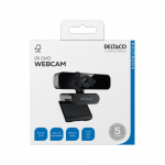 Webcam DELTACO, 2K QHD with 360&deg; rotation, up/down tilt, 2MP, black / W-200 / 1902913