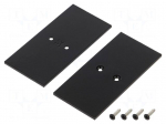 Cap for LED profiles | black | steel | Application: VARIO30