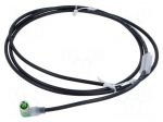 Cable: for sensors/automation | M8 | PIN: 3 | angled | 1.5m | plug | 30VDC