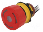 Switch: emergency stop | Stabl.pos: 2 | NC x2 | 1.5A/250VAC | 22mm | red