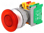 Switch: push-button | Stabl.pos: 1 | NC + NO | 30mm | red | IP65 | Pos: 2
