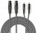 Cable Nedis 2x XLR F - 2x RCA M 1.5m