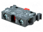 Contact block | 22mm | front fixing | Contacts: NC