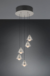 Trio Romeo LED piekarama lampa 5-pc brushed steel brushed steel 337030507 4017807667820