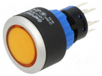 Switch: push-button | Pos: 2 | SPDT x2 | 0.5A/220VAC | 1A/12VDC | IP40