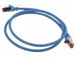 Patch cord | S/FTP | Cat: 6 | RJ45 plug,both sides | stranded | Cu | 1m