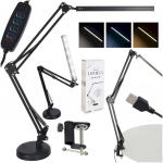 RoGer USB Adjustable LED Desk Lamp Black