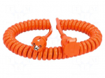 Extension lead | 3G2.5mm2 | PUR | orange | Sockets no: 1 | 16A