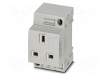 Connector: AC supply | socket | female | 13A | PIN: 3 | screw terminal