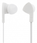 STREETZ In-ear headphones with microphone, media / answer button, 3.5 mm, tangle-free, white / HL-W103