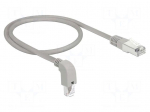 Patch cord | SF/UTP | Cat 5e | RJ45 plug,RJ45 down angled plug | Cu