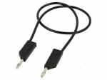 Test lead | 60VDC | 30VAC | 16A | Len: 0.5m | black | Cond.cross sec: 1mm2