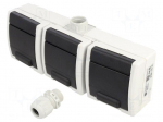 Connector: AC supply | socket | 2P+PE | 250VAC | 16A | wall mount | PIN: 3