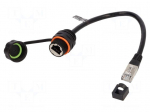 Extender Ethernet | U/FTP | Cat 6a | RJ45 socket,RJ45 plug | 0.25m