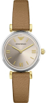 Emporio Armani AR11770 Women&rsquo;s Watch 28mm Champagne Dial Brown Leather Strap