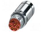 Connector: M23 | plug | PIN: 13 | crimped | straight | IP67 | 8A | 50V