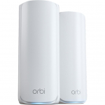 Netgear ORBI RBE772-100EUS WIFI 7 MESH additional satellite set of 2, mesh access point white, tri-band WiFi 7