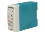 Power supply: switched-mode | 40.8W | 24VDC | 24&divide;30VDC | 1.7A | 300g