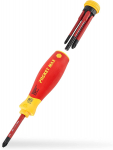 Wiha Screwdriver with bit magazine PocketMax electric (red/yellow, 5 pieces)