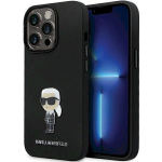 Karl Lagerfeld KLHCP13LSMHKNPK Silicone Ikonik Metal Pin for iPhone 13 Pro / 13 6.1" / black