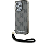 Karl Lagerfeld KLHCP15XHKDPNSK iPhone 15 Pro Max 6.7" black hardcase IML Mono KL Pattern & Cor