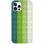 Fusion Pop it silikona aizsargapvalks Apple iPhone 12 Pro Max zaļ&scaron; - balts