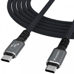 Wozinsky WPS-UY41S datu pārraides un uzlādes vads | USB-C uz USB-C | 240W | Thunderbolt 4 | 1m | melns